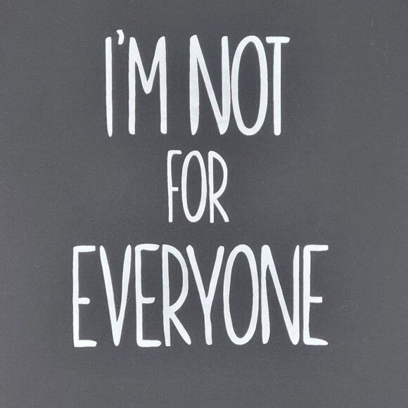 Romwe Black Graphic Tee "I'm Not For Everyone" T-Shirt Size XL Short Sleeve - Picture 7 of 7